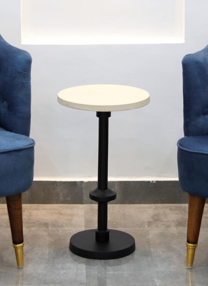 Cast metal accent side tables