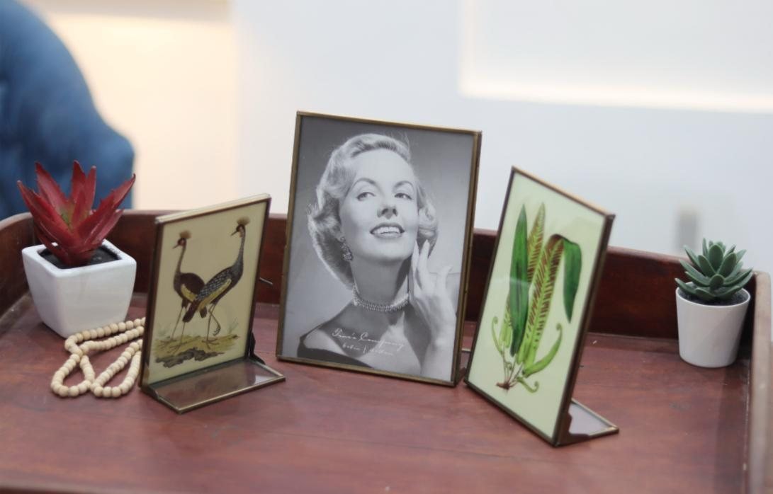 Bevelled glass photo frames